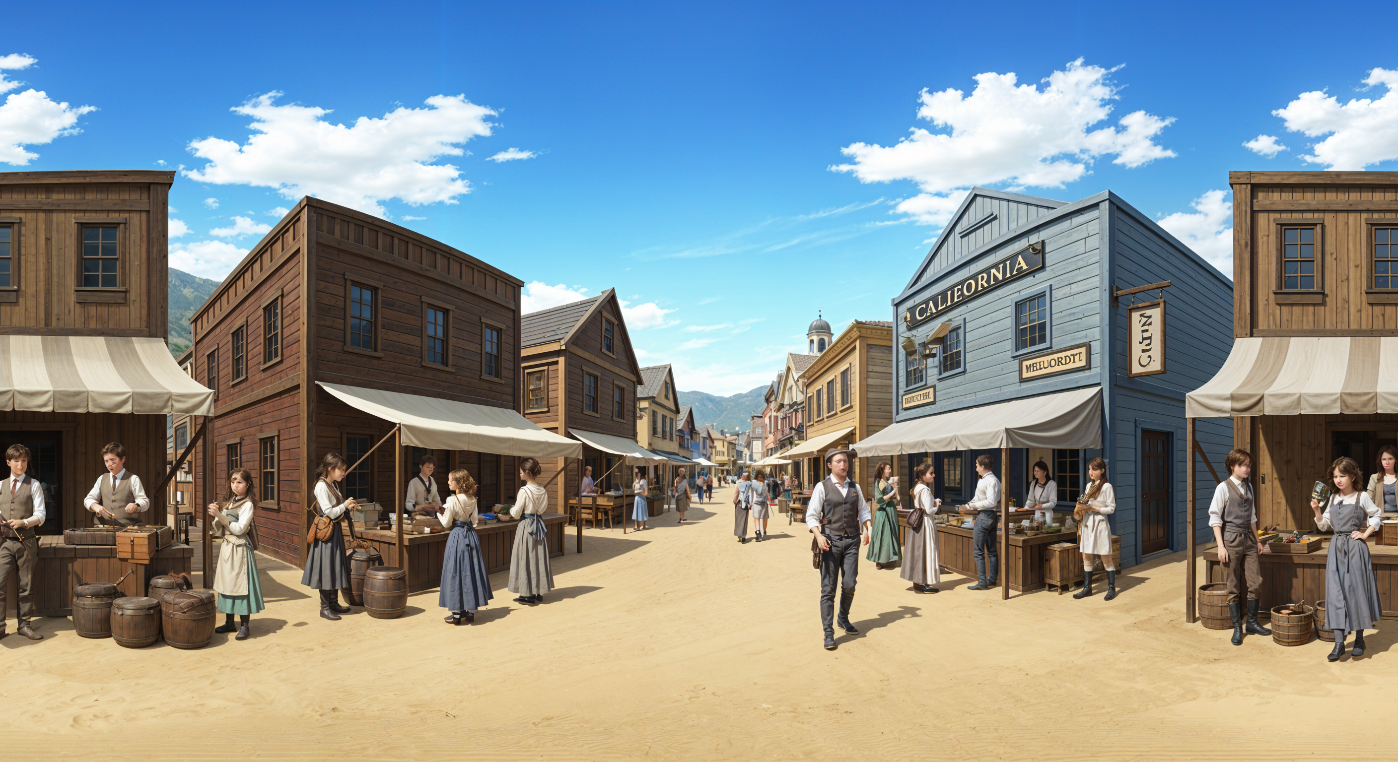 Vibrant Marketplace in the City